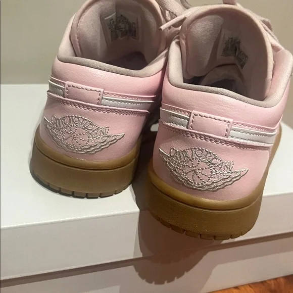 Jordan Pink and White Women's Sneakers - Picture 3 of 5